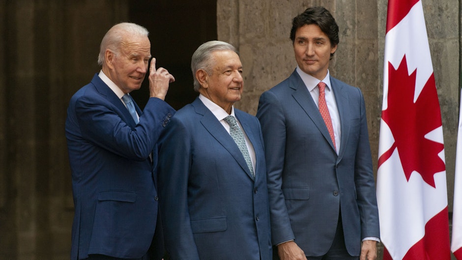 Joe Biden, Andres Manuel Lopez Obrador și Justin Trudeau