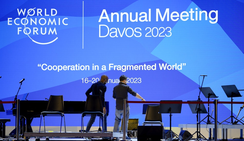 Pregătiri pentru deschiderea Forumului Economic Mondial de la Davos