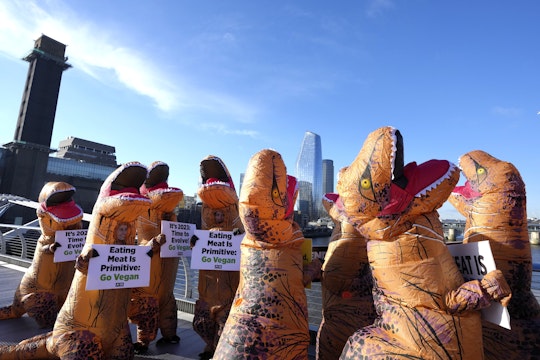 Protest al reprezentanților mișcării Veganuary