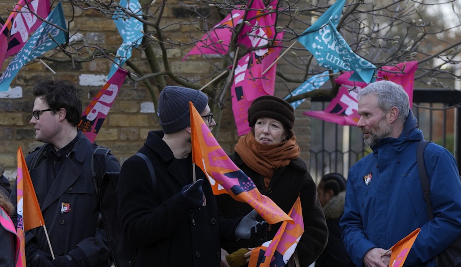 Grup de profesori protestatari din Marea Britanie