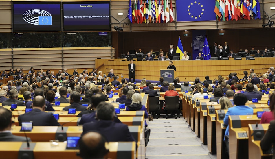 Volodimir Zelenski, discurs în Parlamentul European