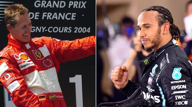 Michael Schumacher și Lewis Hamilton