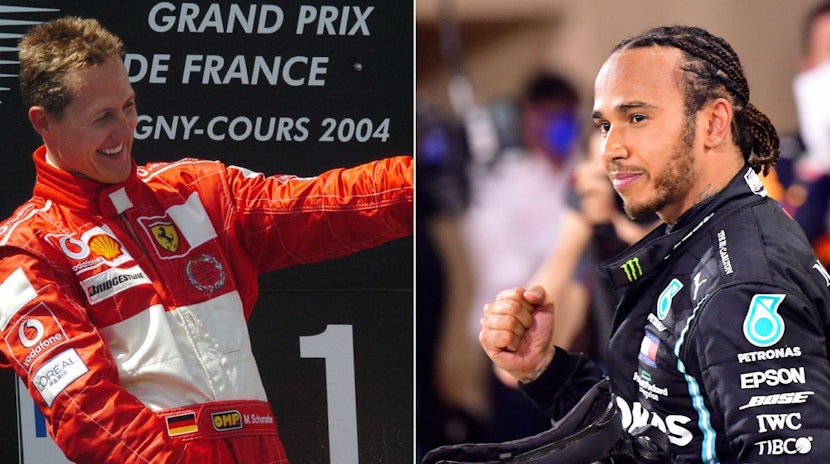 Michael Schumacher și Lewis Hamilton