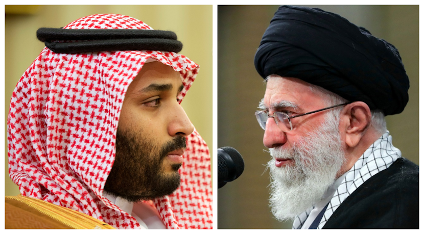 Mohammed bin Salman și Ayatollahul Ali Khamenei