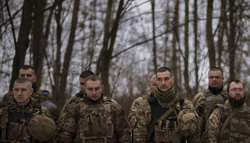 Militari ucraineni dintr-o divizie mecanizată