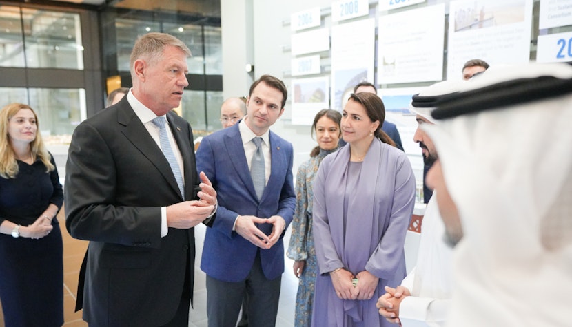 Klaus Iohannis, în Emiratele Arabe Unite.
