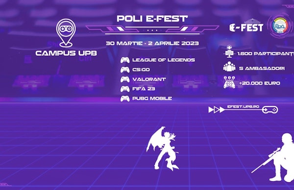 Afis POLI  E-Fest se află la prima ediție