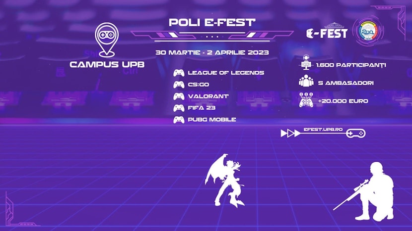 Afis POLI  E-Fest se află la prima ediție