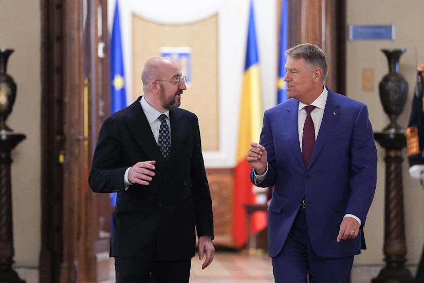 Klaus Iohannis s-a întâlnit cu preşedintele Consiliului European, Charles Michel