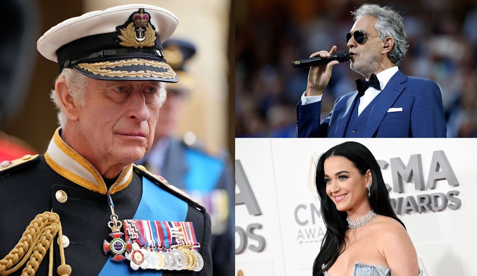 Colaj Regele Charles, Andrea Bocelli si Katy Perry