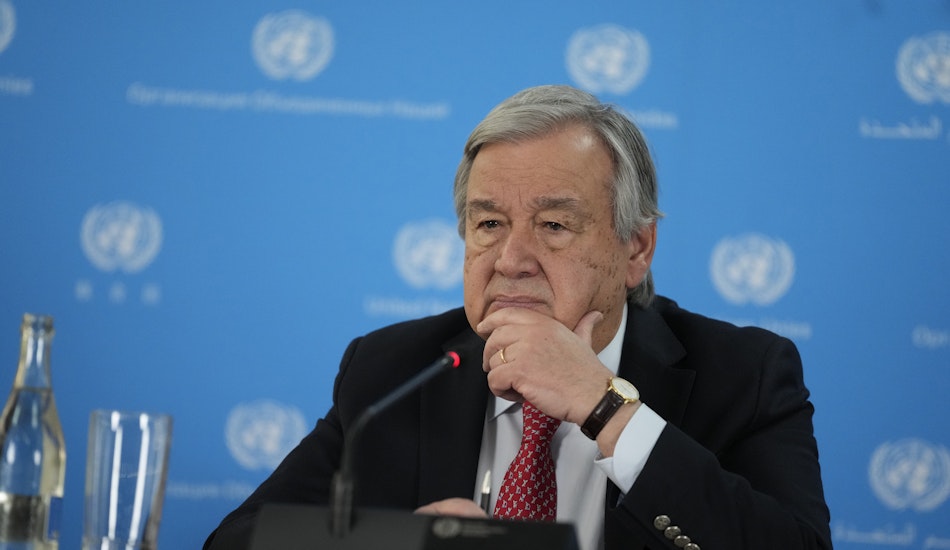 Secretarul general al Naţiunilor Unite, Antonio Guterres