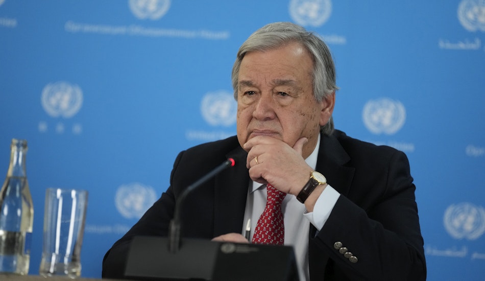 Secretarul general al Naţiunilor Unite, Antonio Guterres