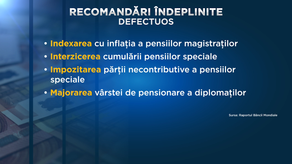 Recomandările Băncii Mondiale.
