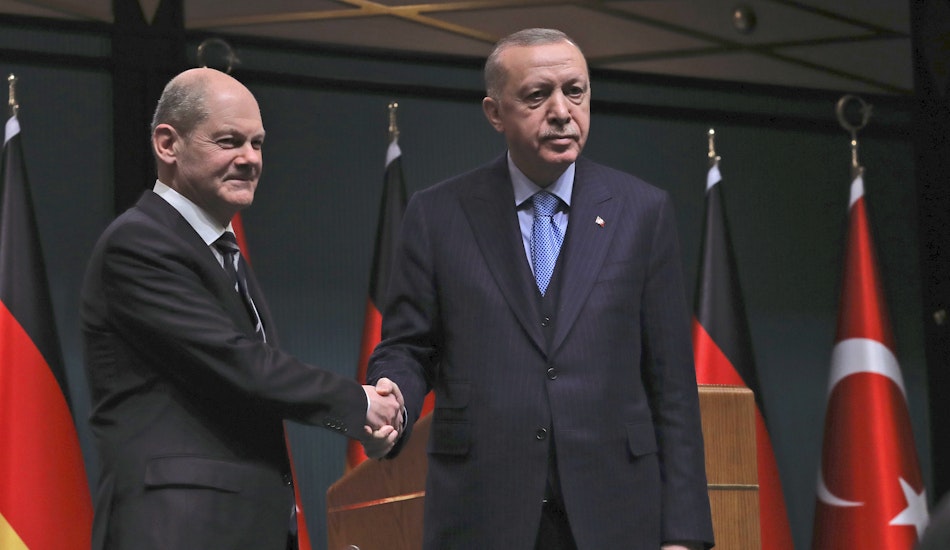 Olaf Scholz și Recep Erdogan
