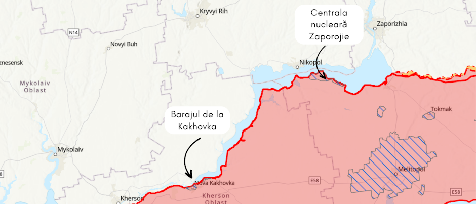 Localizarea centralei Zaporojie