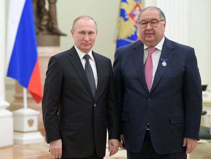 Omul de afaceri rus, Alișer Usmanov, alături de Vladimir Putin