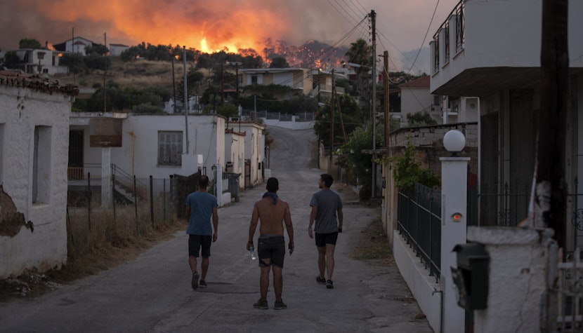 Incendiu în Grecia grecia incendiu
