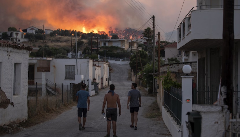 Incendiu în Grecia grecia incendiu
