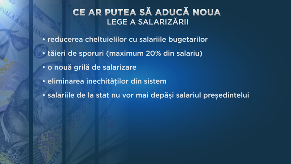 Legea salarizării unitare vine cu reduceri de venituri pentru bugetari