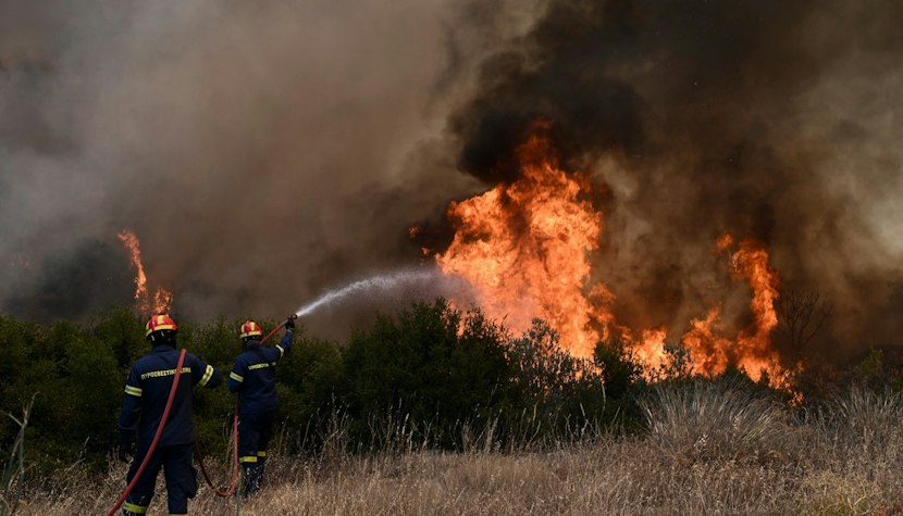 Incendii puternice de vegetație în Grecia. incediu vegetatie grecia