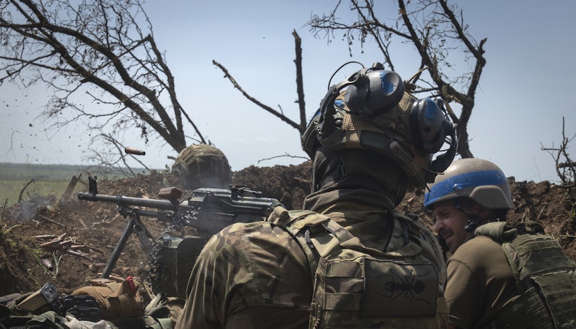 Militari ucraineni, angajați în luptă