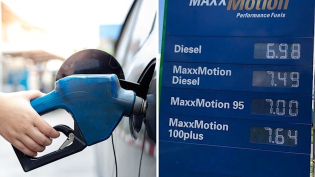Pompa, preturi carburanti afis