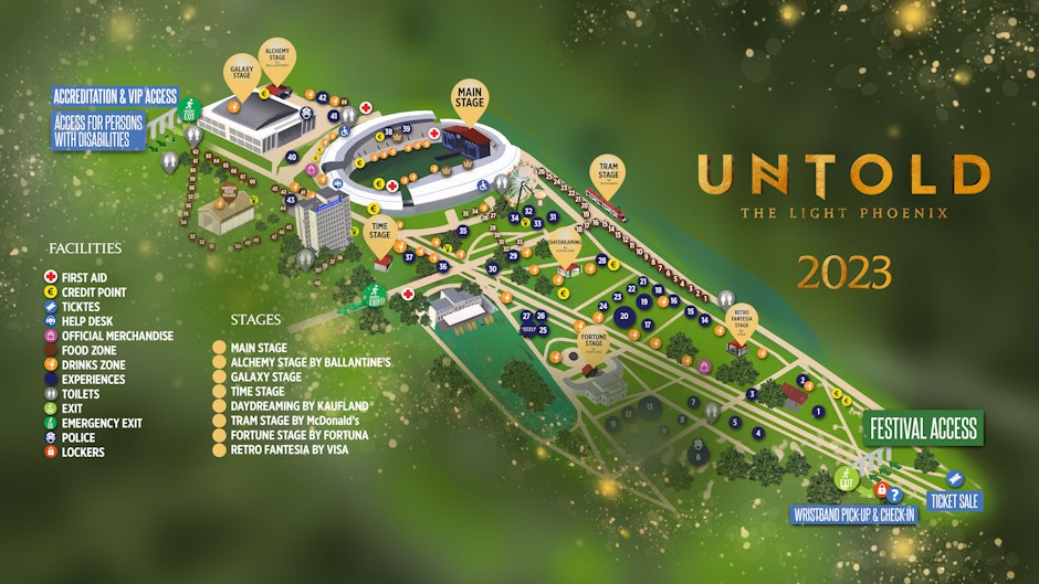 Harta Festivalului UNTOLD 2023
