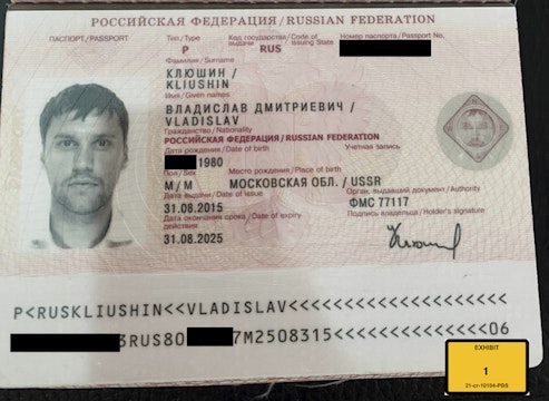 Pașaportul lui Vladislav Kliuşin