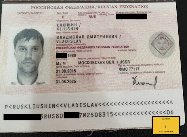 Pașaportul lui Vladislav Kliuşin