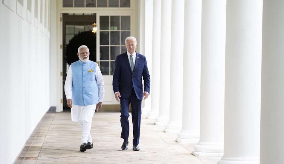Joe Biden, alături de Narendra Modi