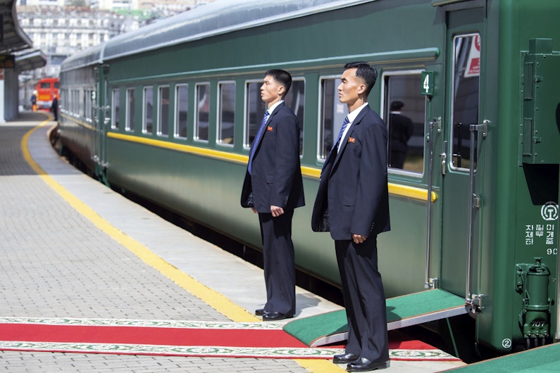 Celebrul tren verde, folosit de-a lungul timpului de întreaga dinastie Kim