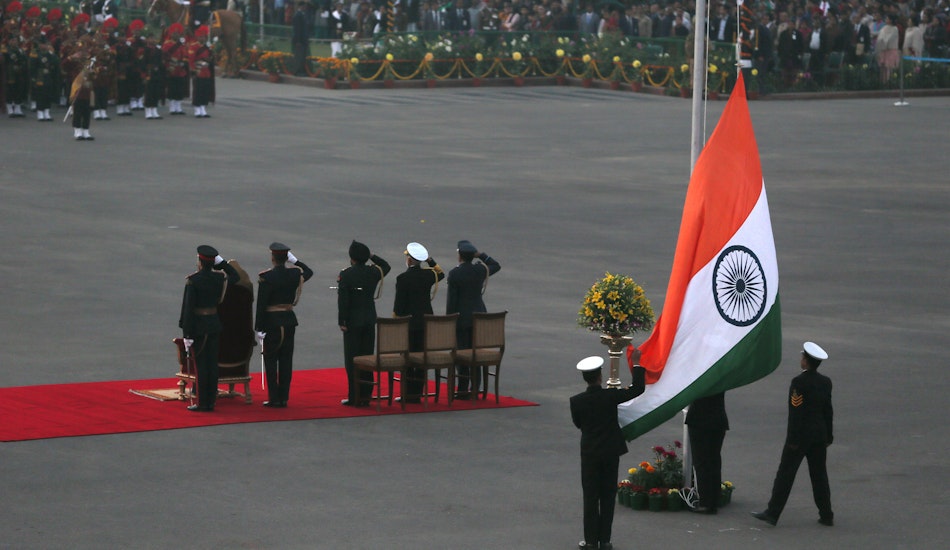 Steagul Indiei, la o paradă militară