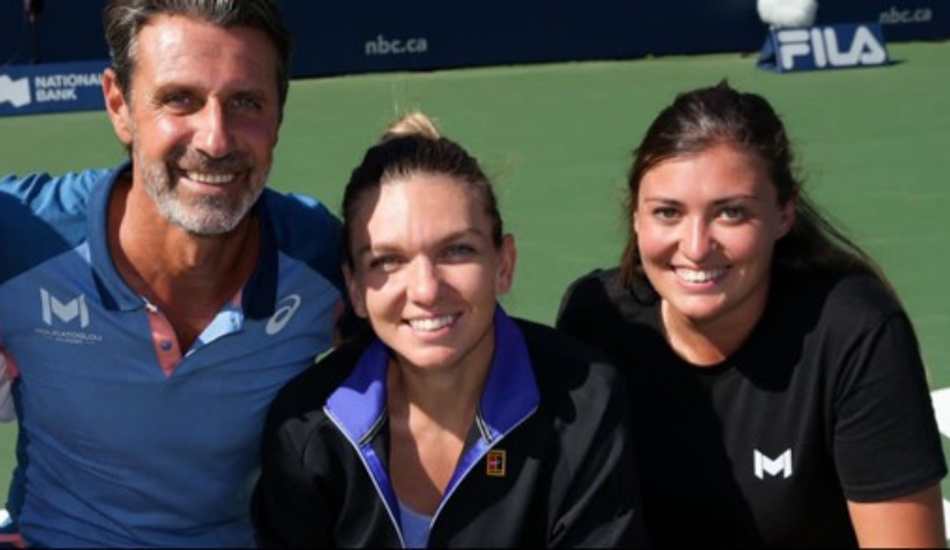 Patrick Mouratoglou, Simona Halep, Candice Gohier