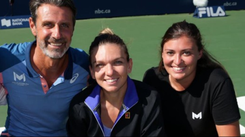 Patrick Mouratoglou, Simona Halep, Candice Gohier