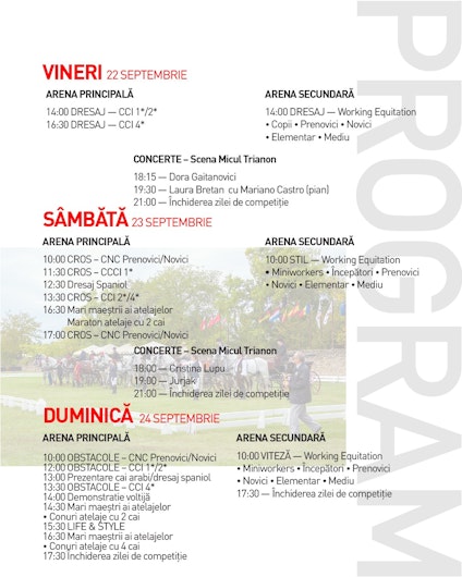 Program Karpatia Horse Show 2023