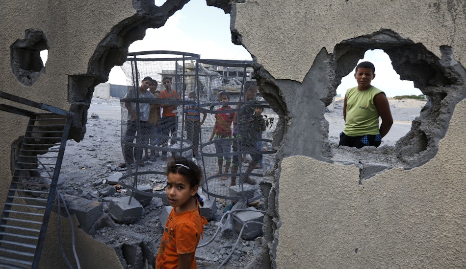 Copii palestinieni în Fâșia Gaza