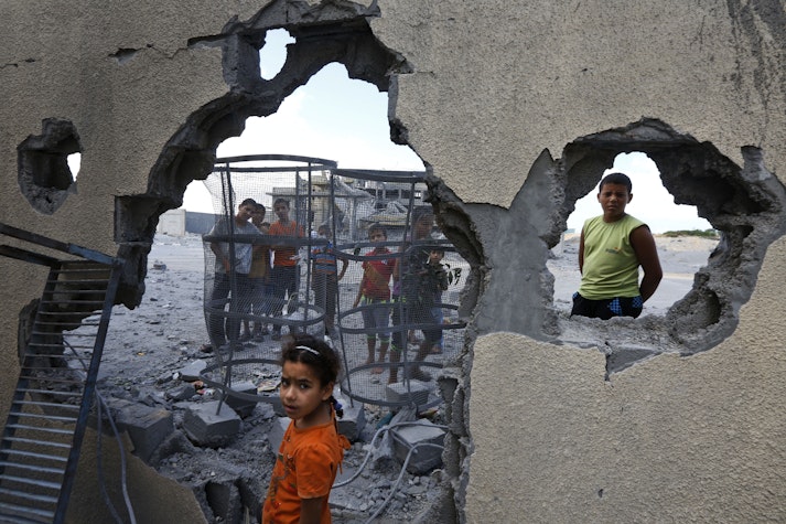 Copii palestinieni în Fâșia Gaza