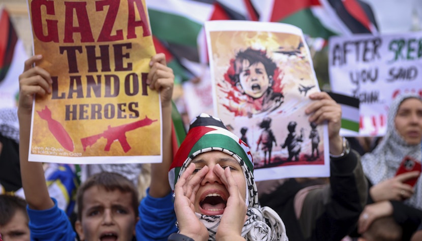 Miting pro-palestinian la Sarajevo Sarajevo