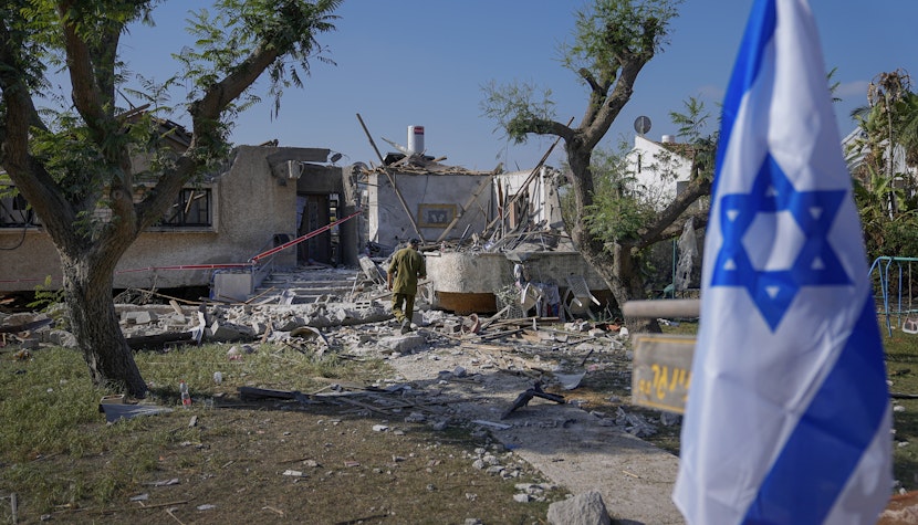 O casă din Israel lovită de o rachetă trasă din Fâșia Gaza