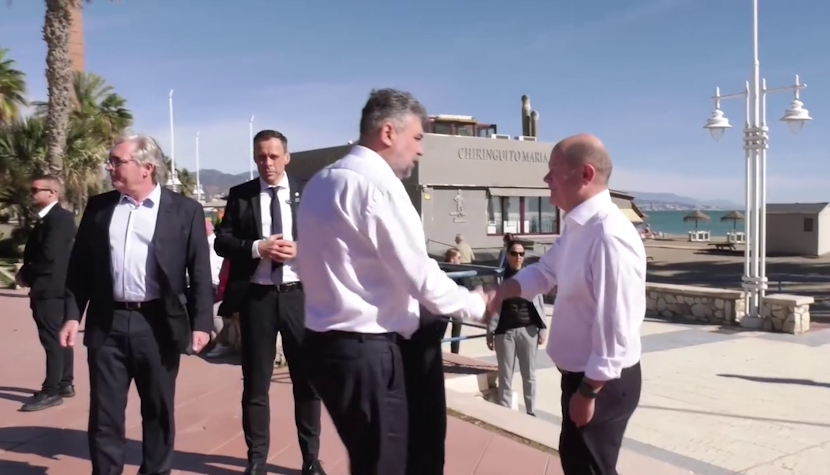 Premierul Marcel Ciolacu alături de cancelarul german Olaf Scholz