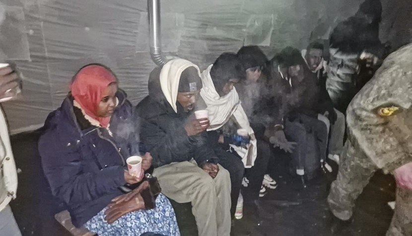 Migranți la granița cu Finlanda Migranți la granița cu Finlanda