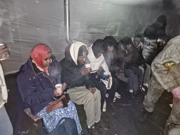 Migranți la granița cu Finlanda
