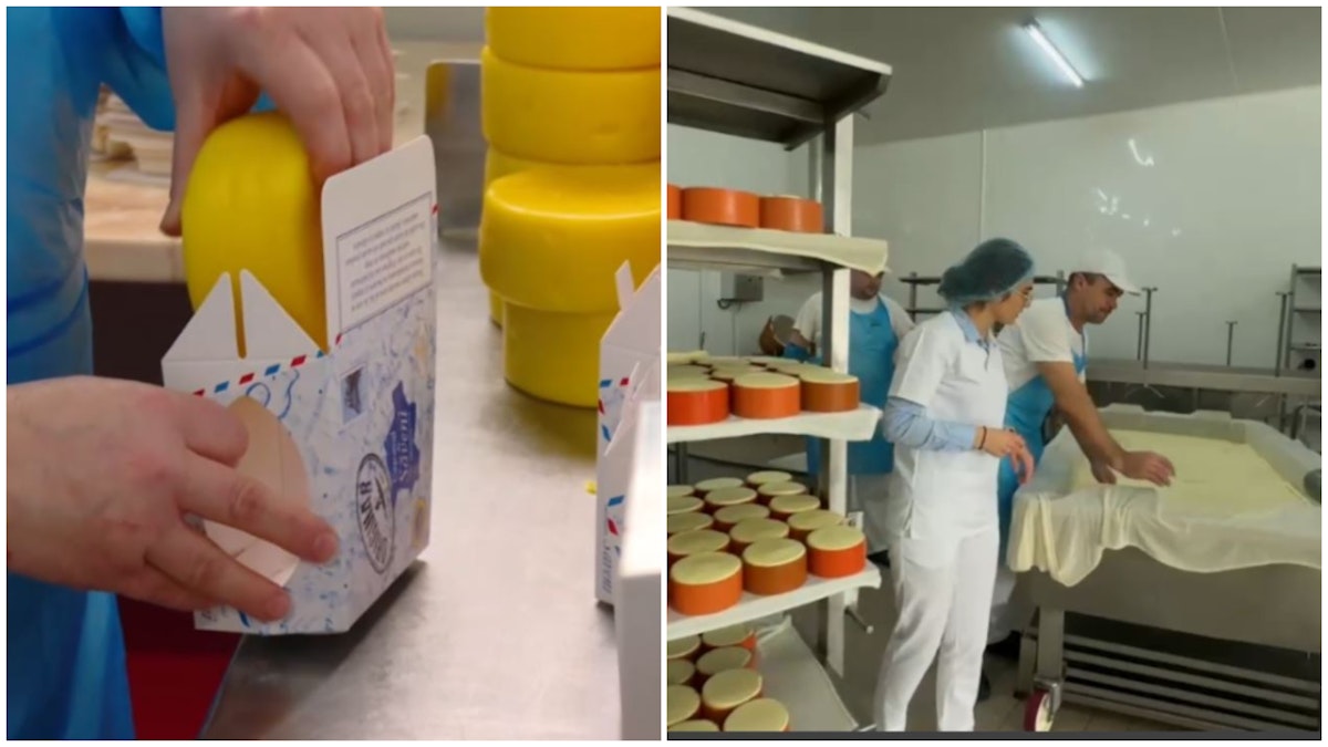 A Botoșani si produce formaggio accreditato a livello dell’Unione Europea.  La cagliata si scioglie in un cesto di baguette