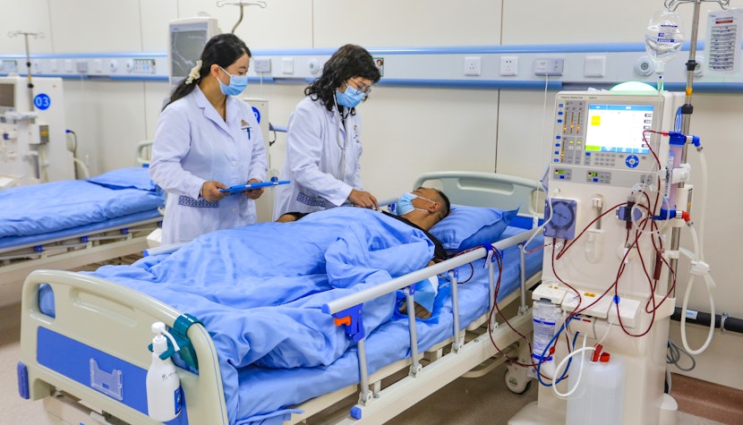 Imagine dintr-un spital din Beijing