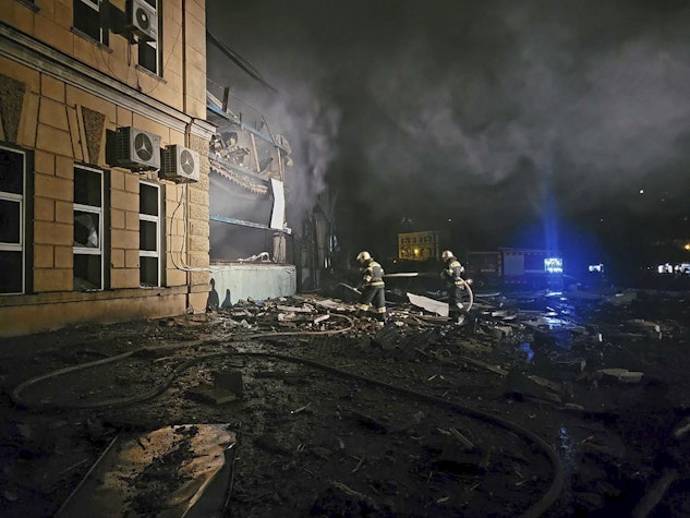 Clădiri distruse în Odesa