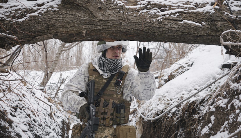 Militar ucrainean pe frontul din Avdiivka