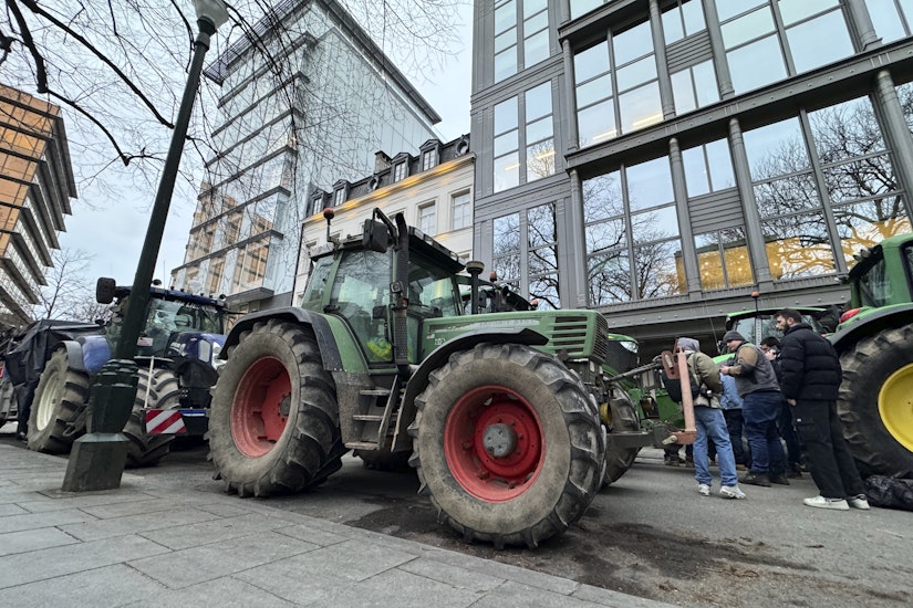 Fermieri pe străzile din Bruxelles
