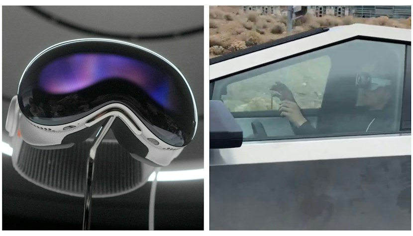Șoferi de Tesla, acuzați c-ar purta casca Apple Vision Pro în timp ce conduc