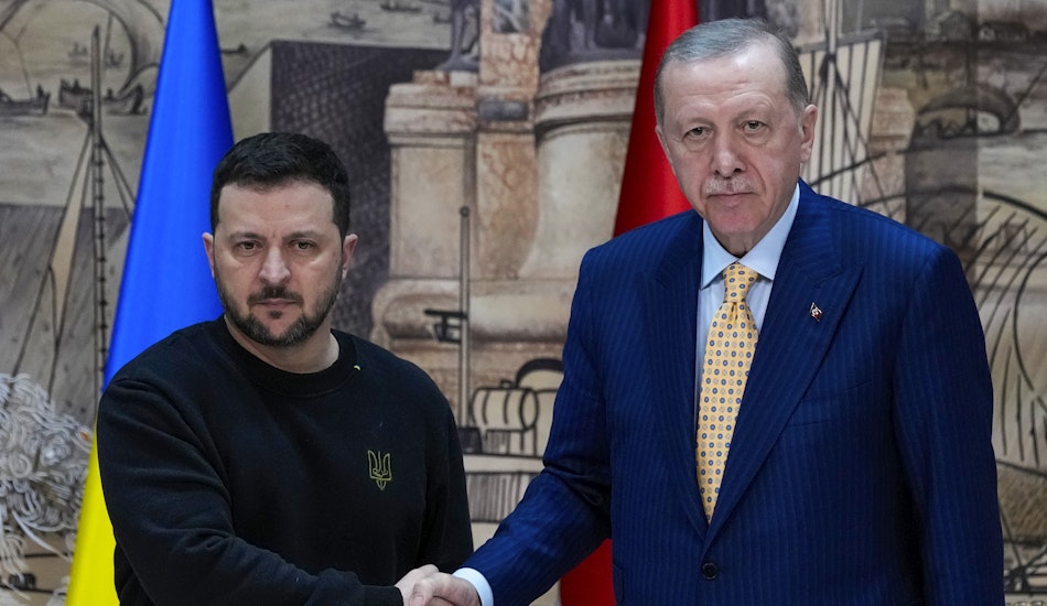 Recep Tayyip Erdogan și Volodimir Zelenski