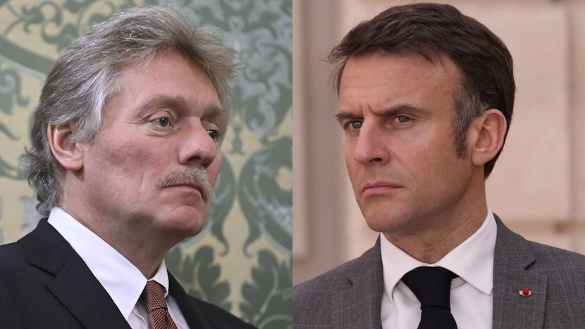 Dmitri Peskov, Emmanuel Macron